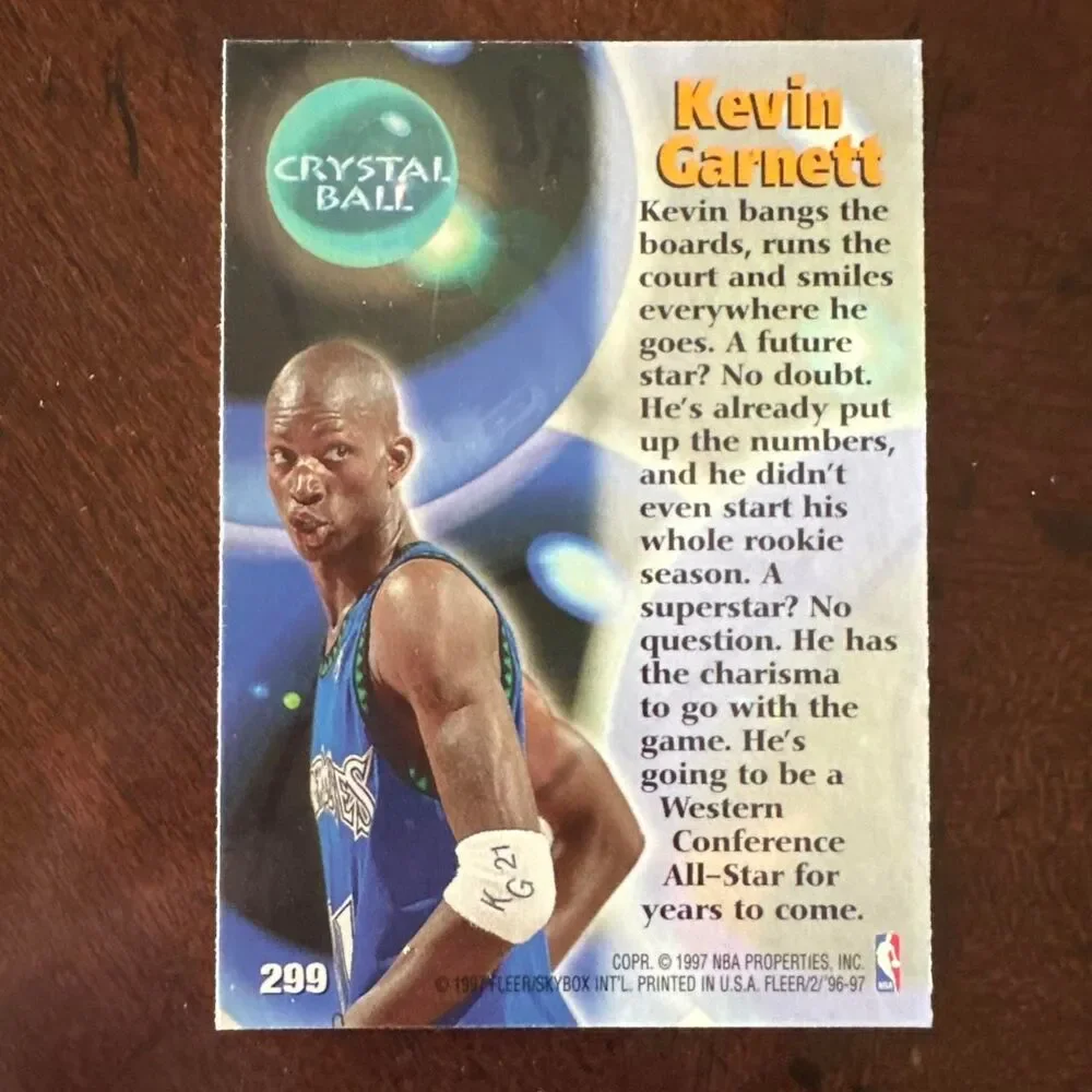Fleer 96-97 Crystal Ball Kevin Garnett